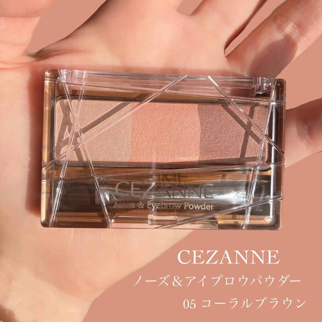 ノーズ＆アイブロウパウダー 05コーラルブラウン/CEZANNE/パウダーアイブロウを使ったクチコミ（2枚目）