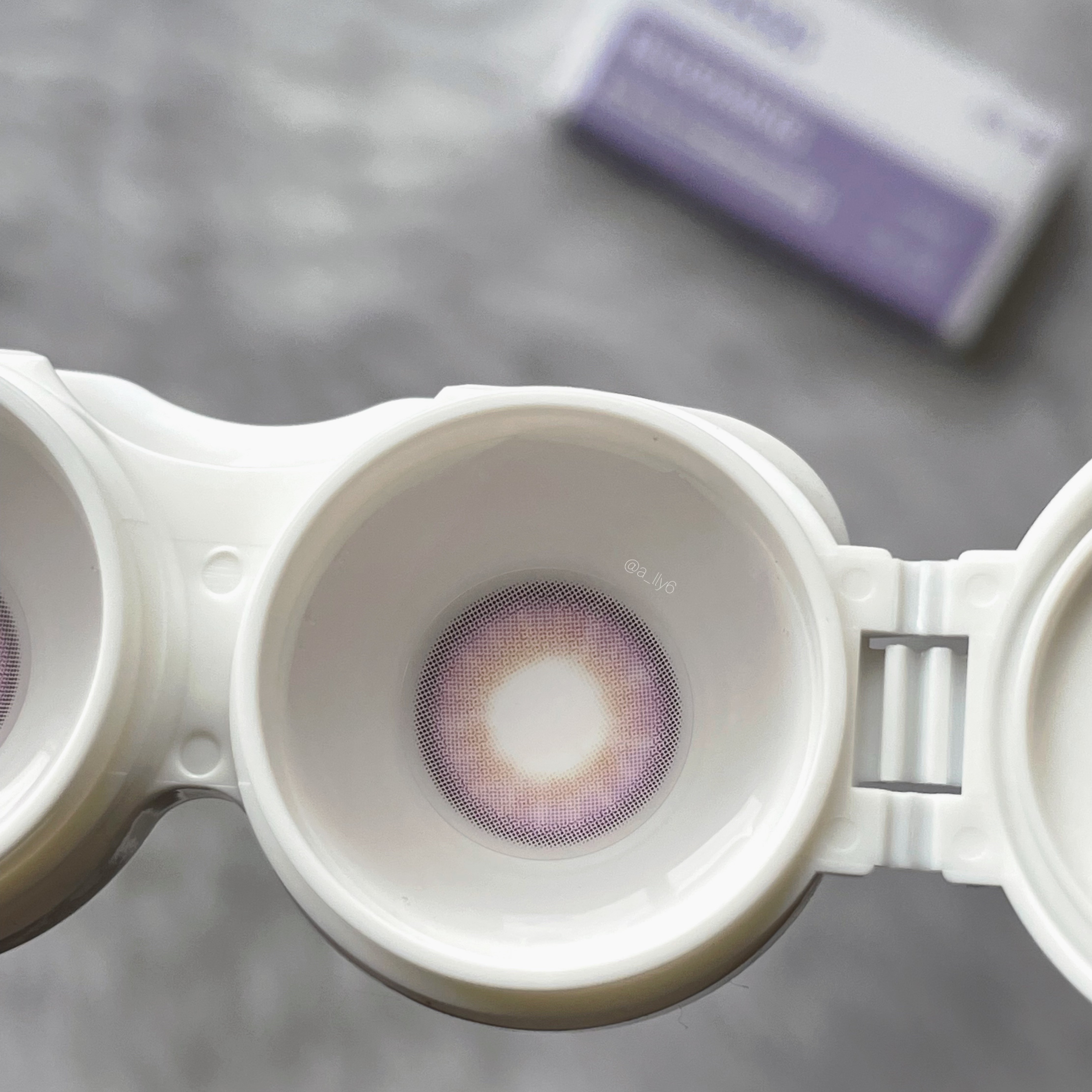 LENSSIS ブルーミンシリーズのクチコミ「【透明感】美しいバイオレットカラコン👀💜´-
⁡
#LENSSIS
#ブルーミンバイオレット
.....」（2枚目）