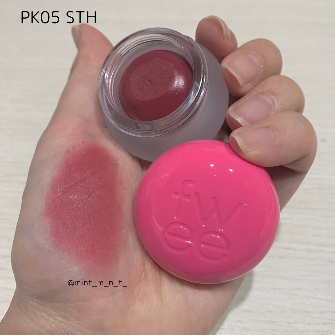 リップアンドチーク ブラーリープリンポット/fwee/口紅を使ったクチコミ(3枚目)