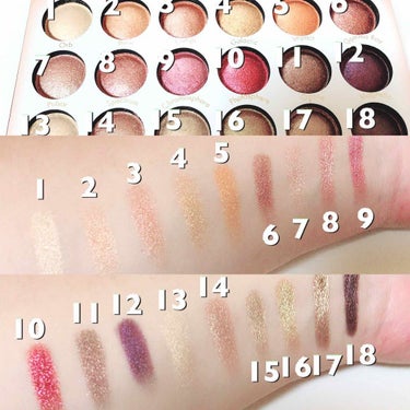 Solar Flare 18 Color Baked Eyeshadow Palette/bh cosmetics/パウダーアイシャドウを使ったクチコミ（3枚目）