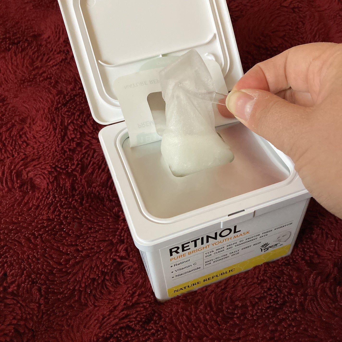 キューブマスク レチノール/ネイチャーリパブリック/シートマスク・パックを使ったクチコミ(3枚目)