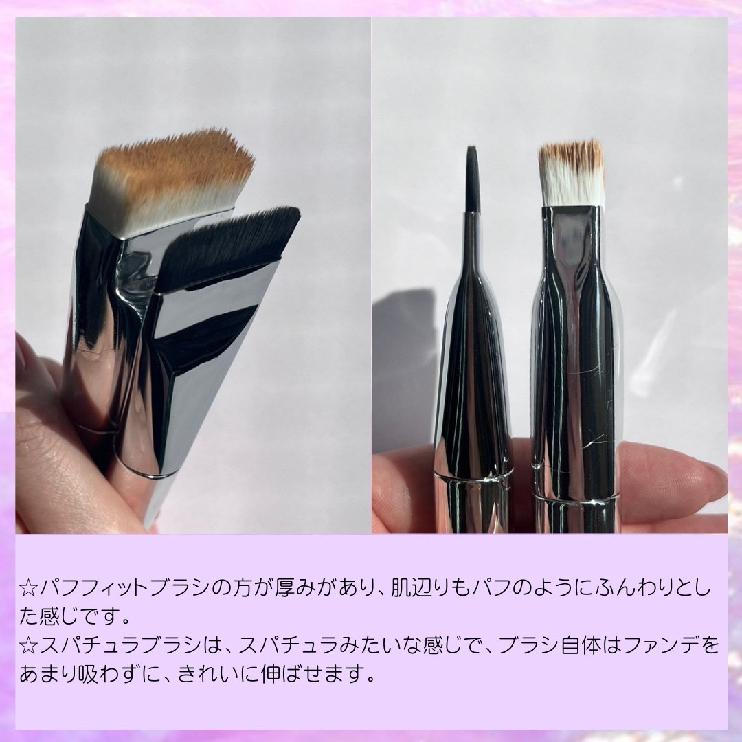 Spatula Wide Foundation Brush/wakemake/メイクブラシを使ったクチコミ（3枚目）