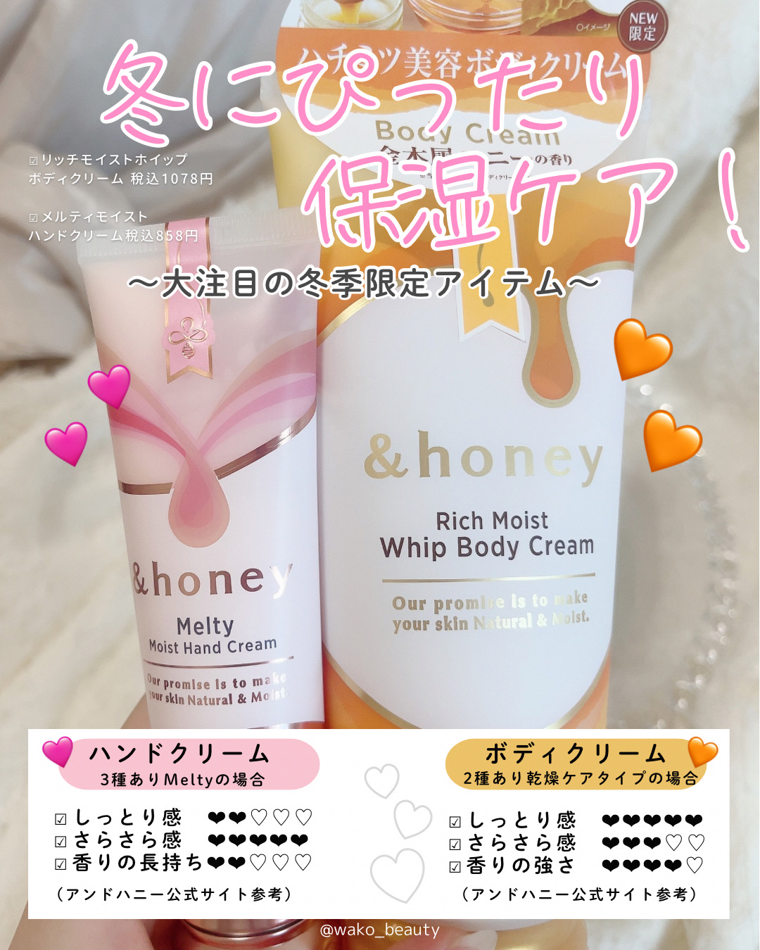 アンドハニー　メルティモイスト ハンドクリーム/&honey/ハンドクリームを使ったクチコミ（2枚目）