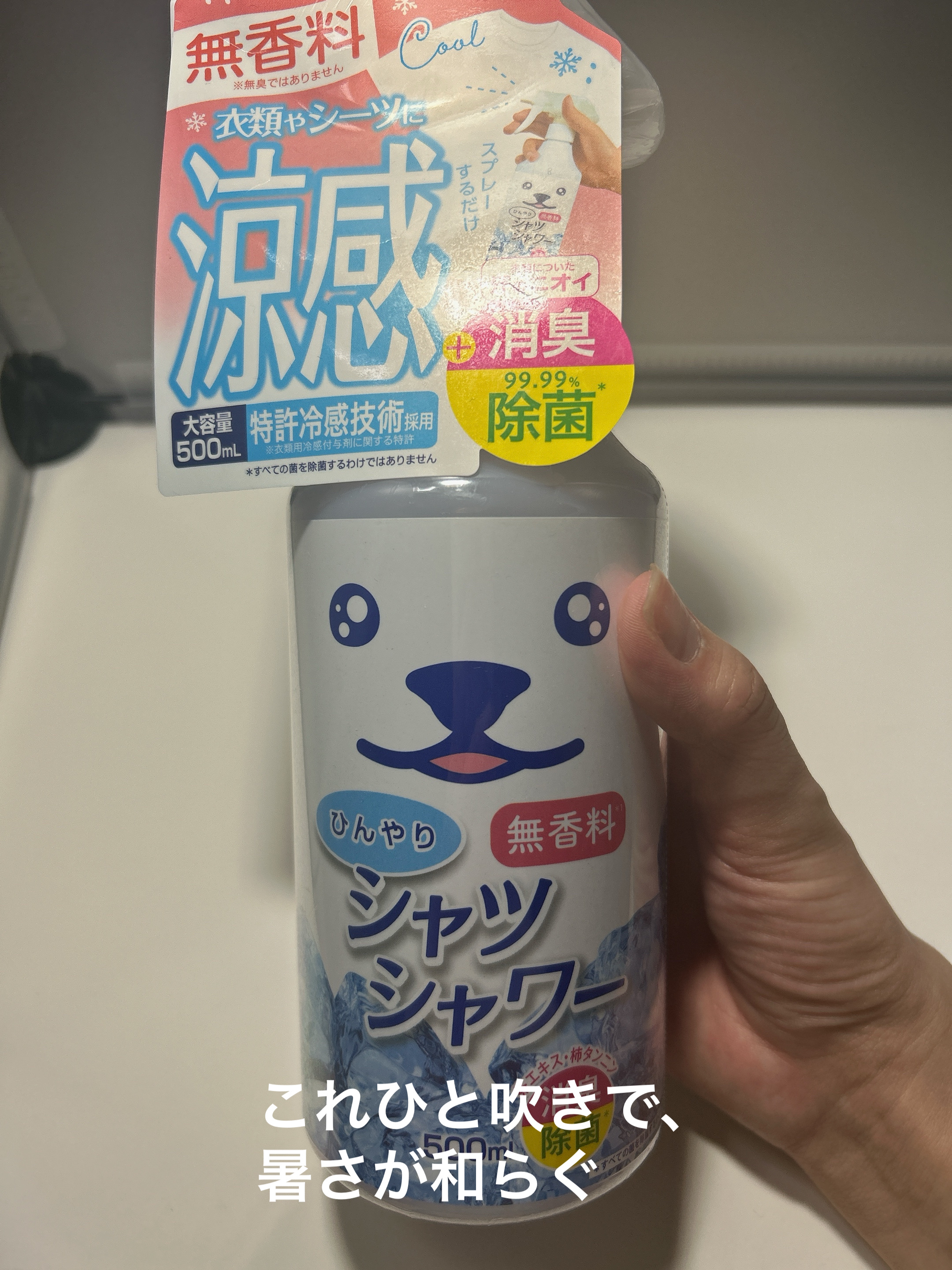 ひんやりシャツシャワー 無香料 500ml（無香料）/ときわ商会/その他を使ったクチコミ（1枚目）