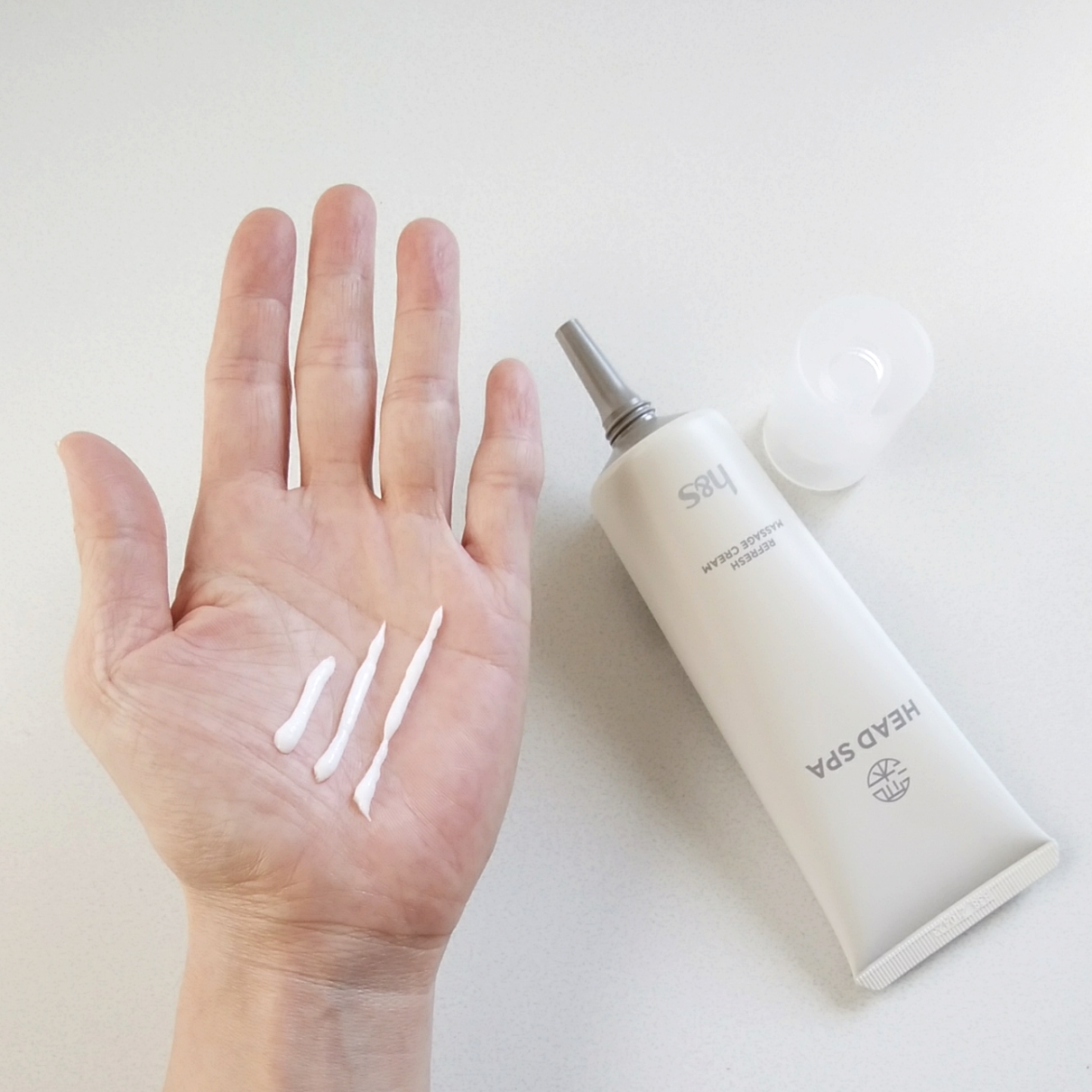 リフレッシュ マッサージクリーム/h&s/洗い流すヘアトリートメントを使ったクチコミ（3枚目）