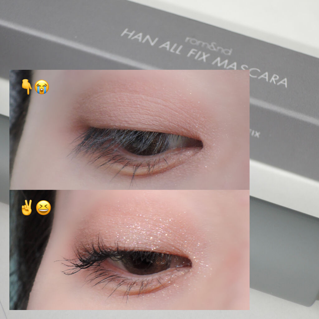 ハンオールフィックスマスカラ/rom&nd/マスカラを使ったクチコミ（2枚目）