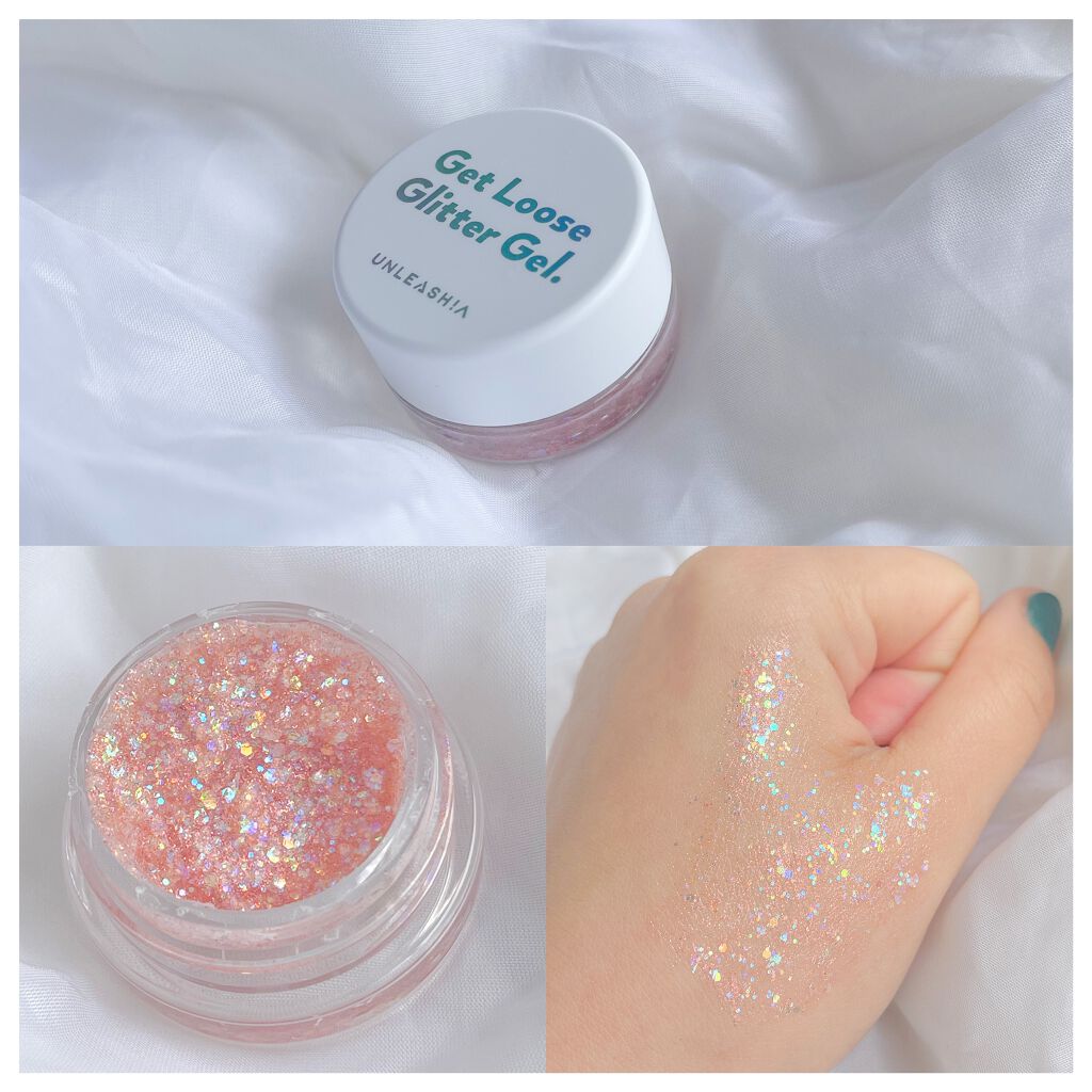 ゲットルーズグリッタージェル N°4ラブドリーマー/unleashia/グリッターを使ったクチコミ（1枚目）