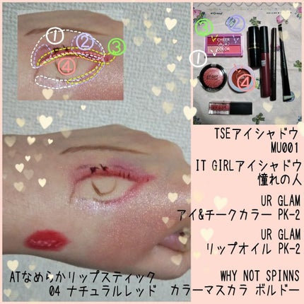 CHEER me COLOR アイシャドウ/セリア/アイシャドウパレットを使ったクチコミ(1枚目)