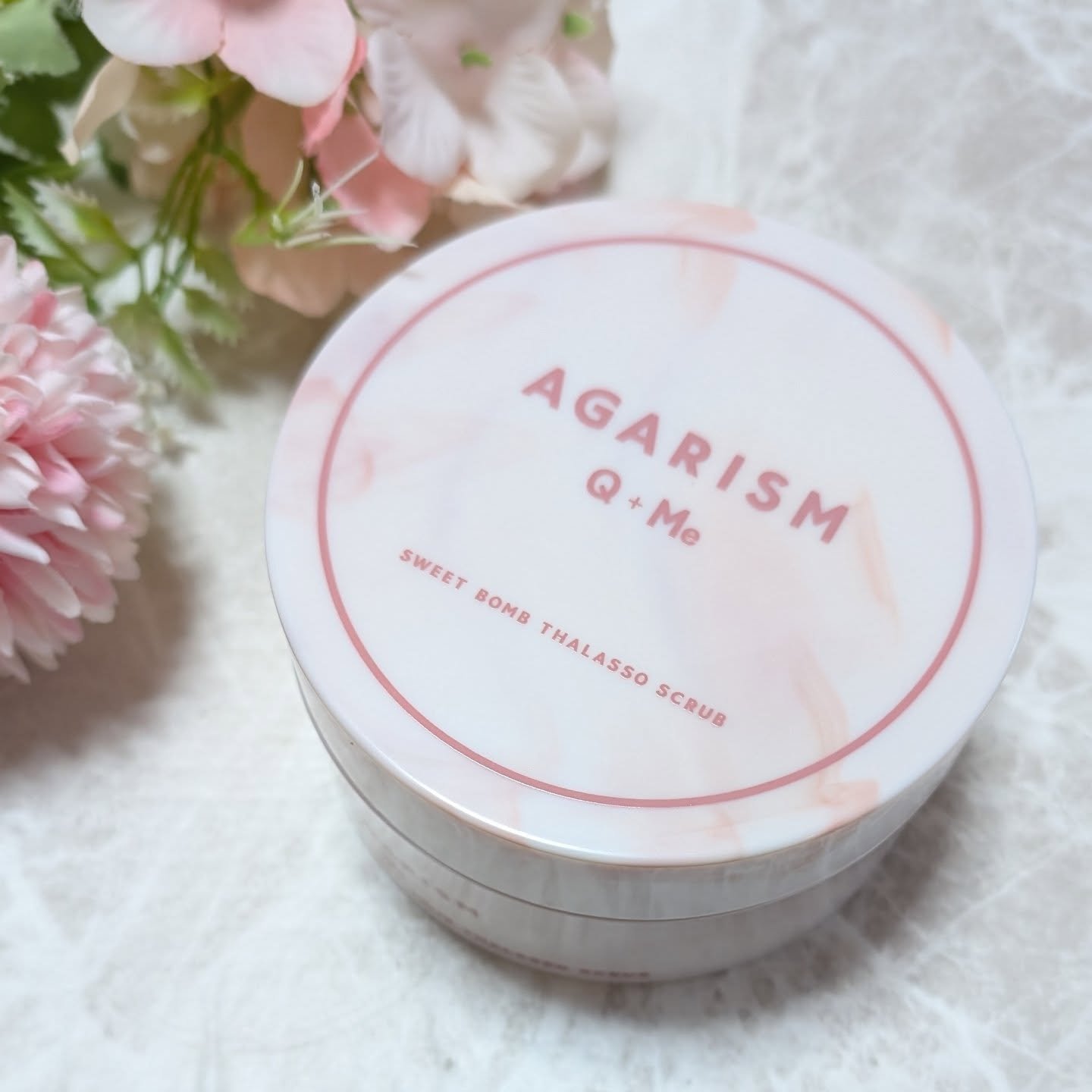 キューミースウィートボムタラソスクラブ　ピオニーブーケの香り/AGARISM/ボディスクラブを使ったクチコミ（1枚目）