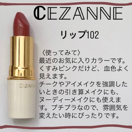 ラスティング リップカラーN/CEZANNE/口紅を使ったクチコミ(1枚目)