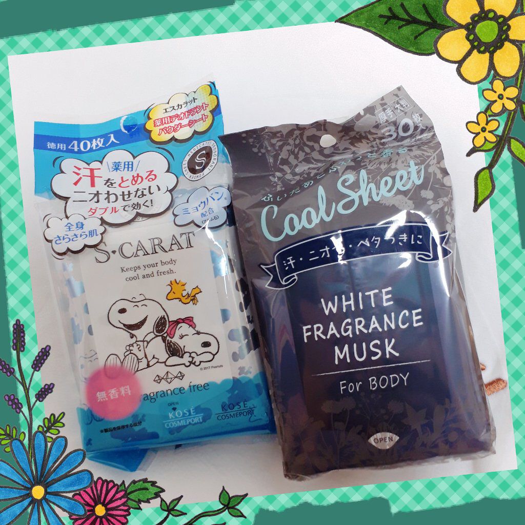 薬用デオドラント パウダーシート(無香料)/エスカラット/ボディシートを使ったクチコミ(1枚目)
