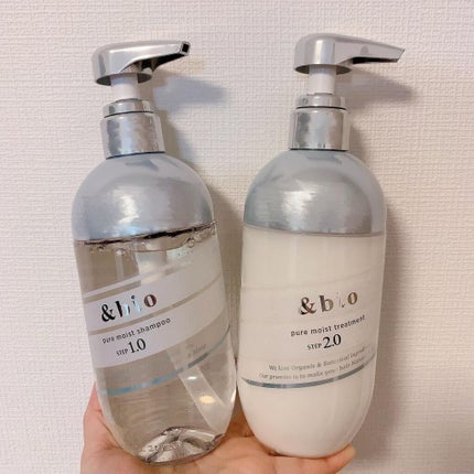 ピュアモイスト シャンプー 1.0/ヘアトリートメント 2.0/&bio/市販シャンプーを使ったクチコミ(1枚目)