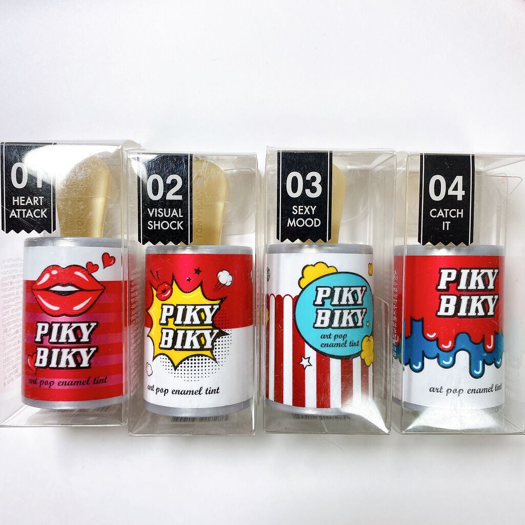 ピキビキ アートポップ エナメル ティント/TONYMOLY/リップティントを使ったクチコミ(1枚目)