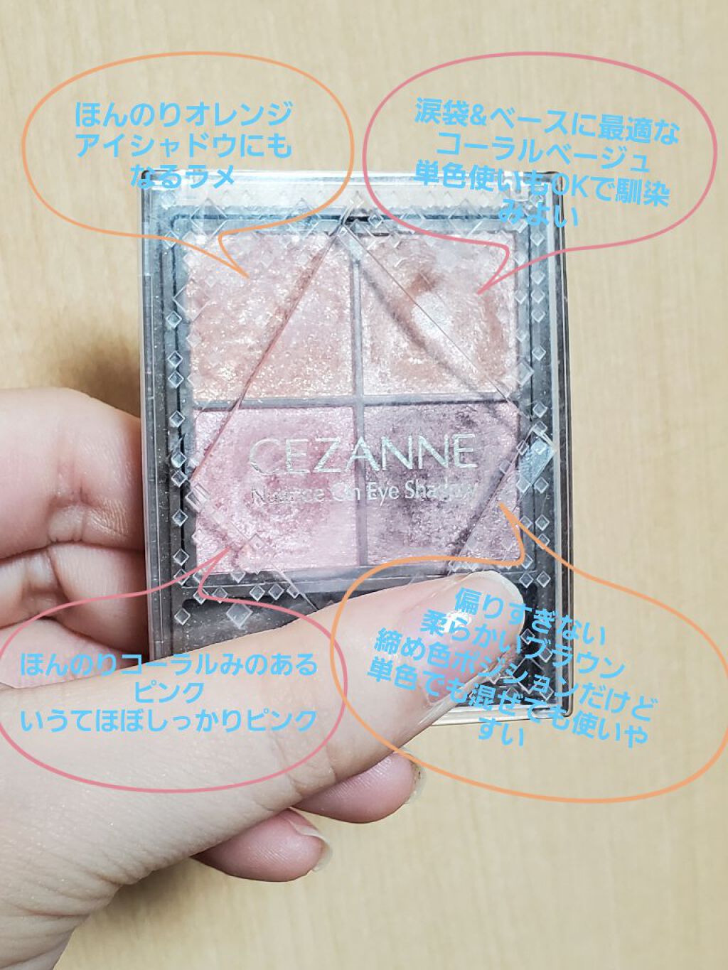ニュアンスオンアイシャドウ/CEZANNE/アイシャドウパレットを使ったクチコミ（3枚目）