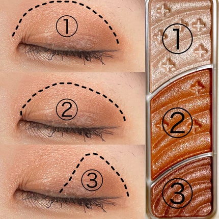 トーンアップアイシャドウ/CEZANNE/アイシャドウパレットを使ったクチコミ(3枚目)