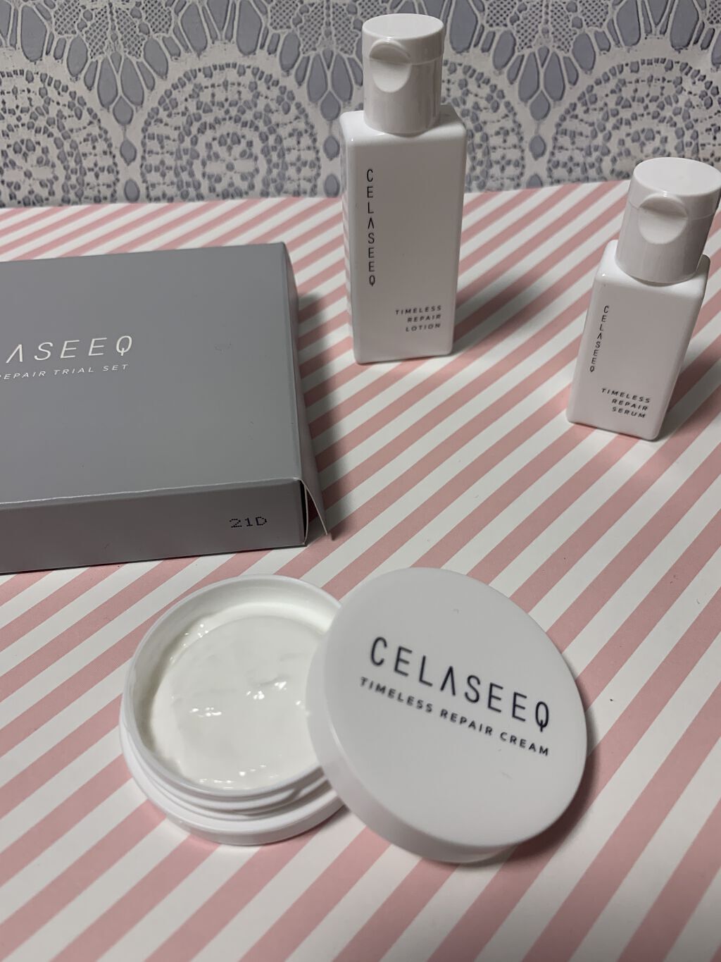 タイムレスリペア 未来肌おためしセット/CELASEEQ/スキンケアキットを使ったクチコミ（1枚目）