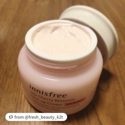 チェジュ チェリーブロッサム トーンアップクリーム/innisfree/化粧下地を使ったクチコミ(2枚目)