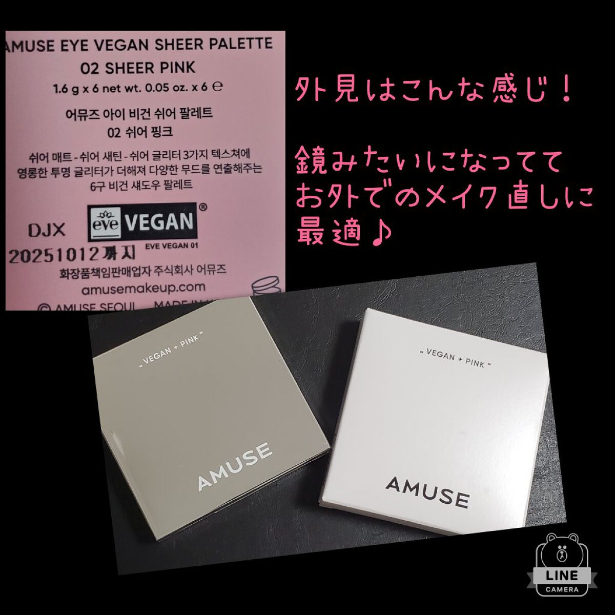 アイ ヴィーガン シアーパレット/AMUSE/アイシャドウパレットを使ったクチコミ（2枚目）