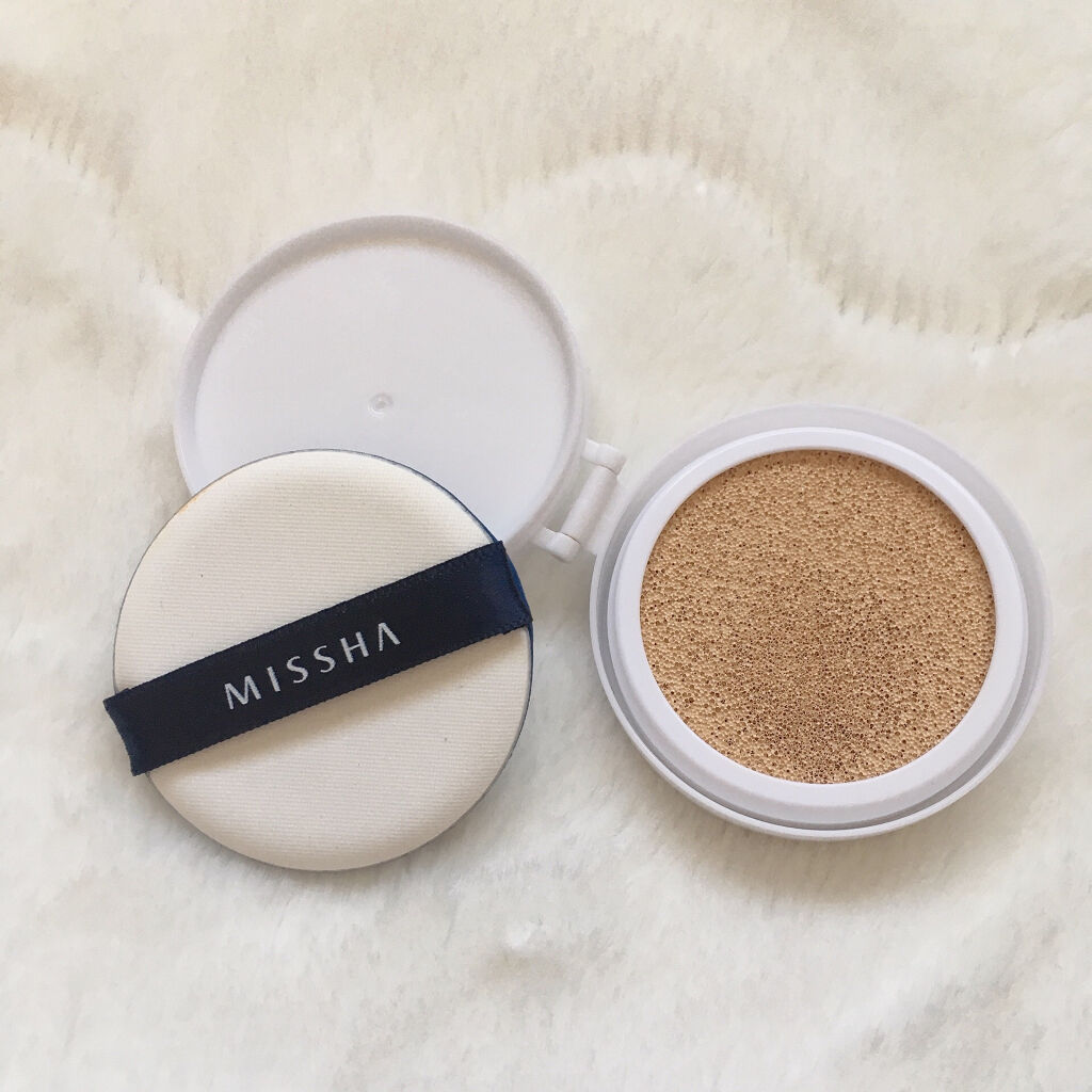 M クッションファンデーション(マット) No.21/MISSHA/クッションファンデーションを使ったクチコミ（2枚目）