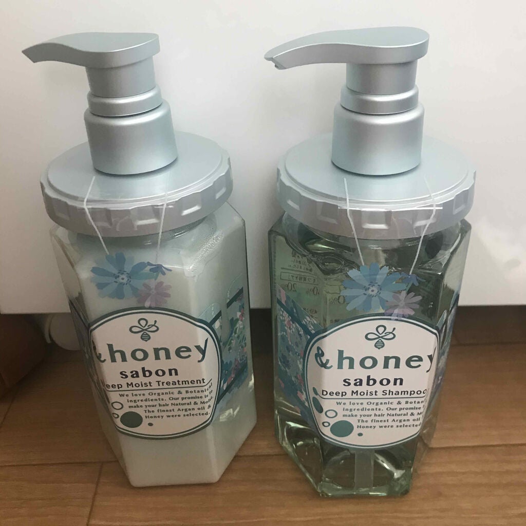 ディープモイスト 限定エメラルドグリーンサボン シャンプー&ヘアトリートメントペアセット/&honey/シャンプー・コンディショナーを使ったクチコミ(1枚目)