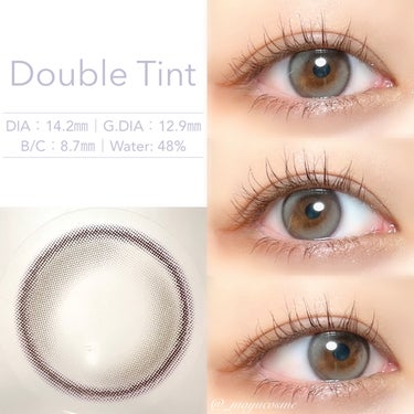 OLENS Double Tint 1dayのクチコミ「ナチュラルグレーカラコンでナチュラルグレーEYEに🩶
ーーーーーーーーーーー
POPLENS
.....」（2枚目）