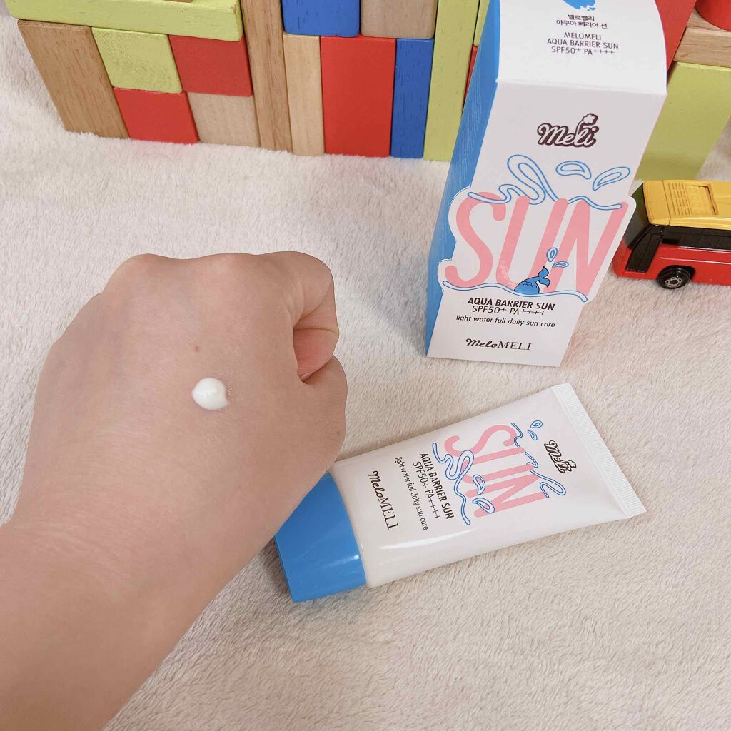 meloMELI メロメリ アクア バリアサンのクチコミ「

🧸
かわいいUVケアコスメをゲットしたよ☺️✨

﻿
メロメリ　アクアバリアサン﻿
﻿SP.....」（2枚目）