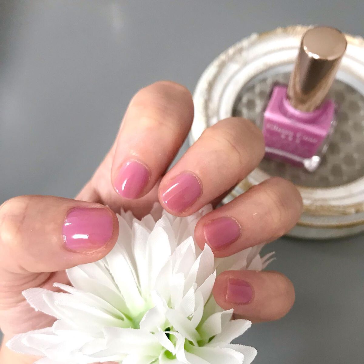 グロッシーコート アイシーピンク【旧】/スキューズミー/オールインワンネイルを使ったクチコミ（1枚目）