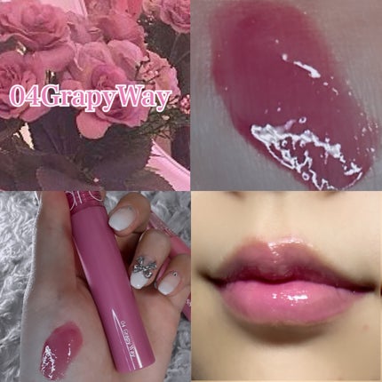 グラスティングカラーグロス/rom&nd/リップグロスを使ったクチコミ(4枚目)