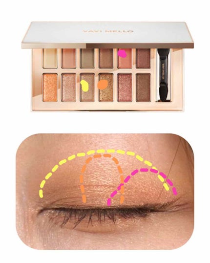 バレンタインボックス/VAVI MELLO/アイシャドウパレットを使ったクチコミ(2枚目)