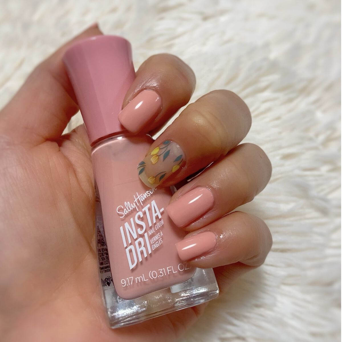 インスタドライ ネイルカラー 223 シュガーポピー/サリーハンセン/オールインワンネイルを使ったクチコミ（1枚目）