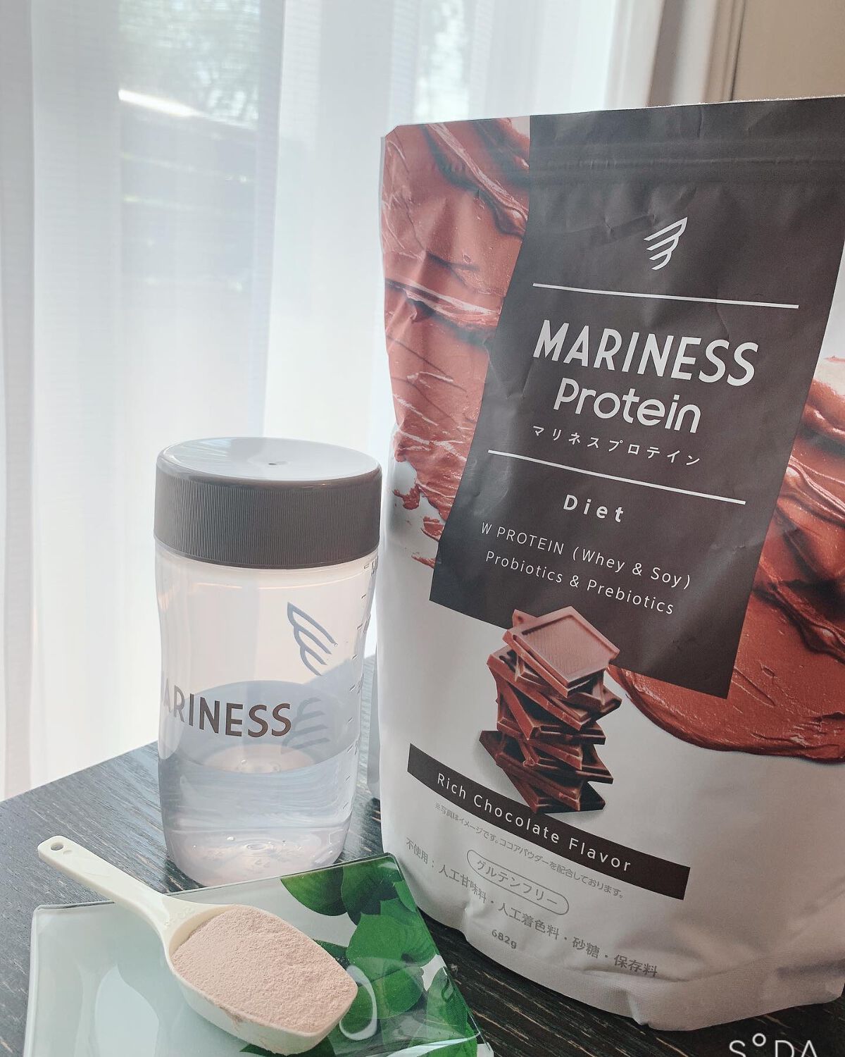 マリネスプロテイン(リッチチョコレートフレーバー)/mariness/その他プロテインを使ったクチコミ(2枚目)