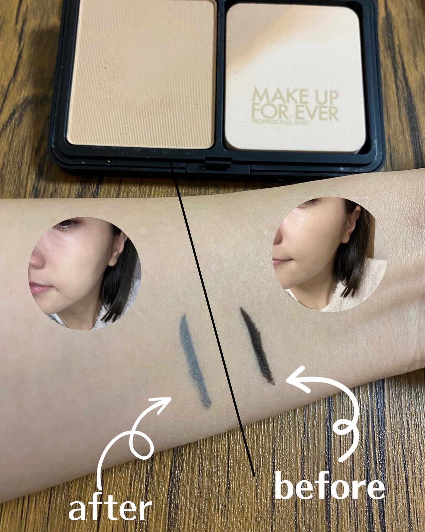 HDスキン マットベルベットコンパクト/MAKE UP FOR EVER/パウダーファンデーションを使ったクチコミ(3枚目)