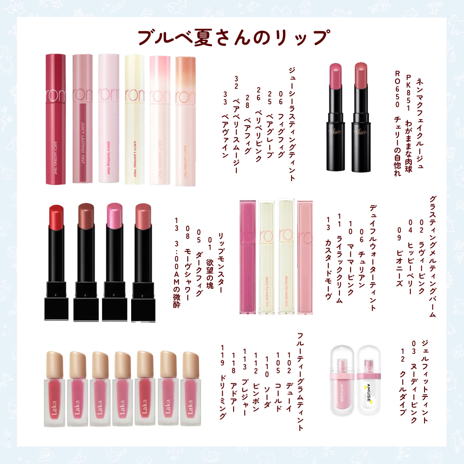 ジューシーラスティングティント/rom&nd/リップティント by ぽん