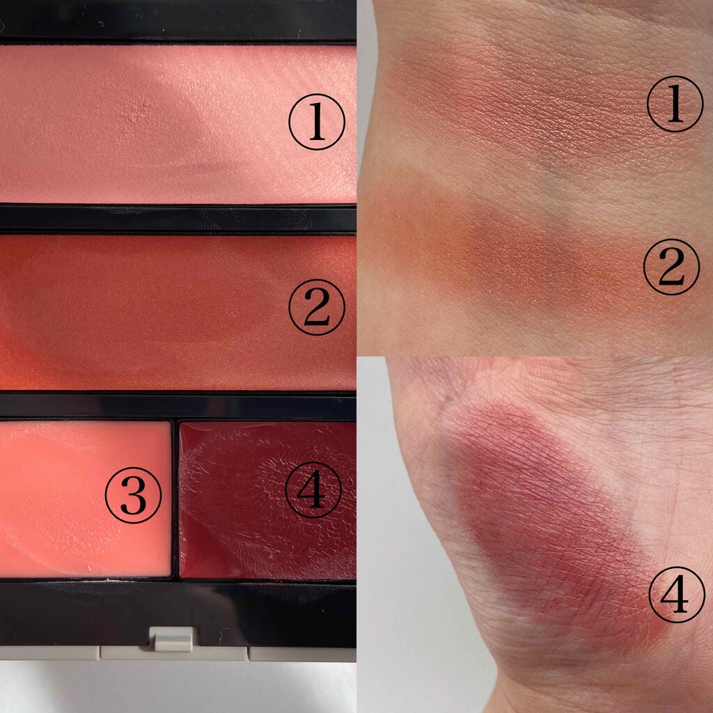 グローフリーダムパレットライジング/THREE/クリームハイライトを使ったクチコミ(4枚目)