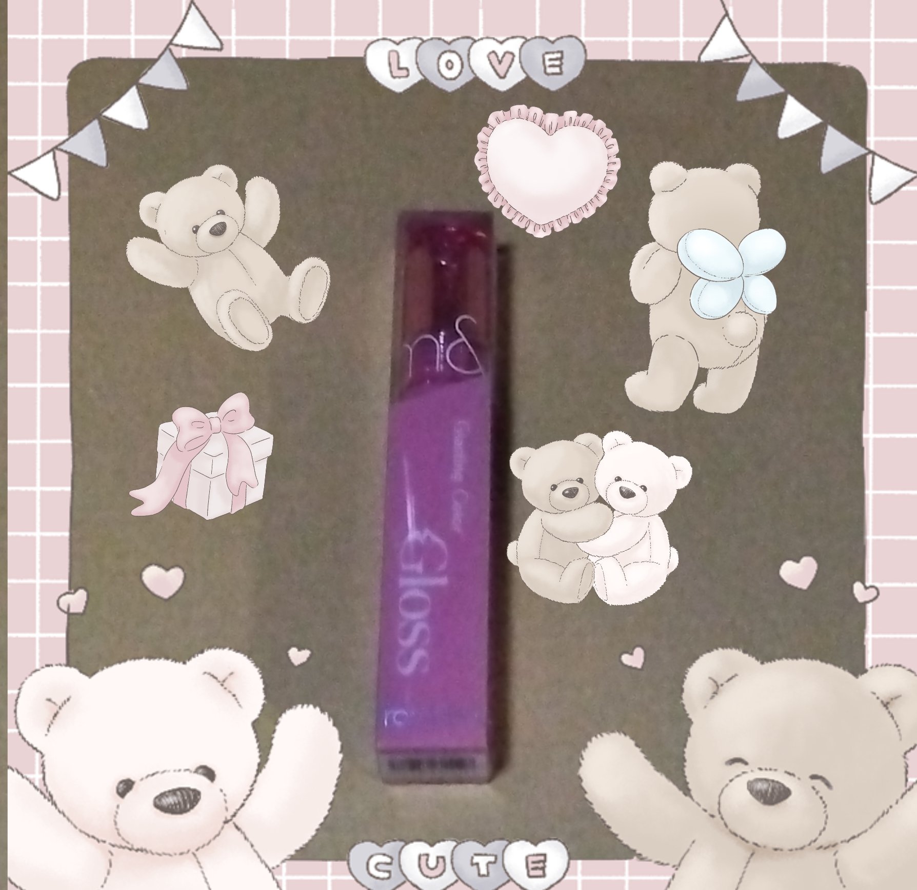 グラスティングカラーグロス/rom&nd/リップグロスを使ったクチコミ（1枚目）