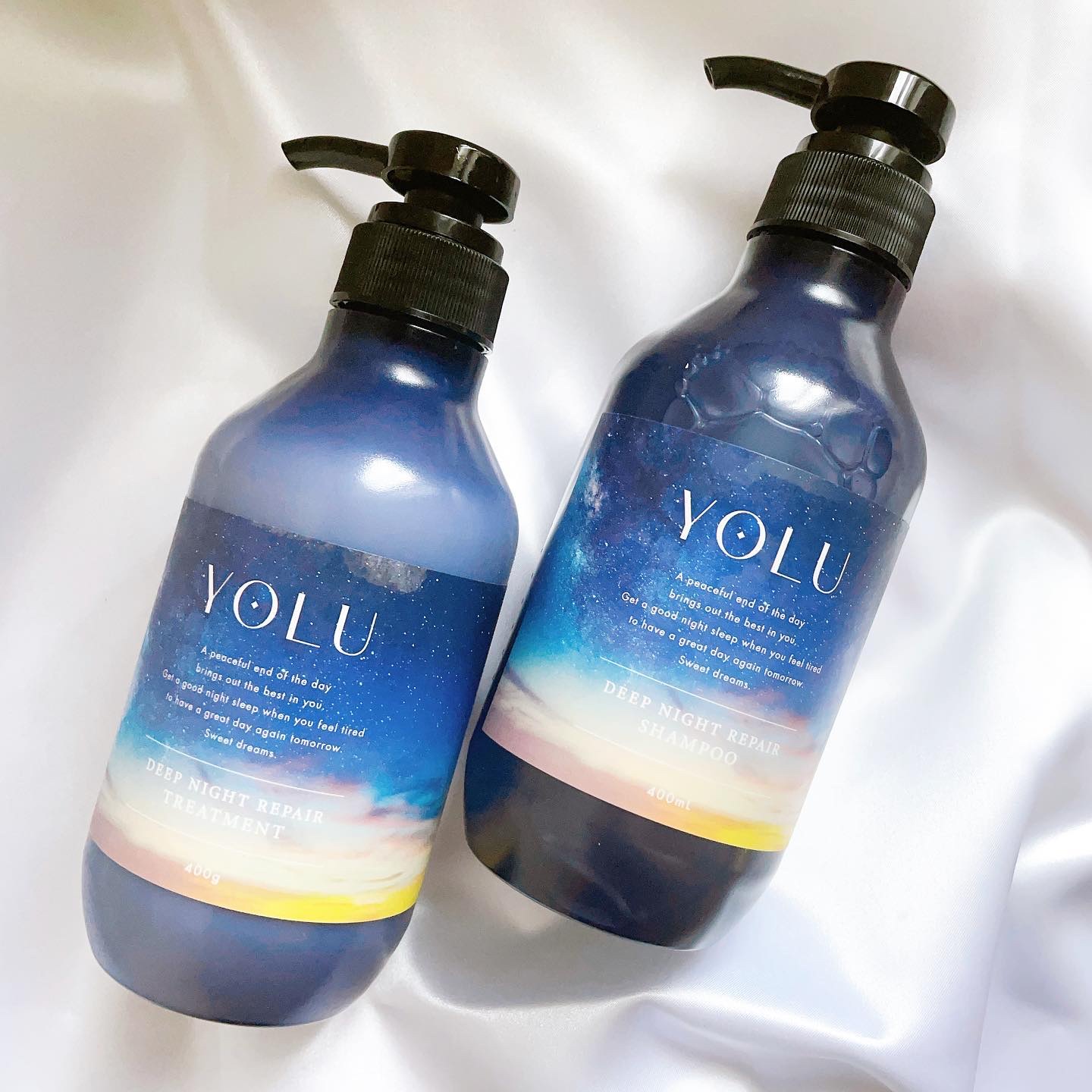 ディープナイトリペアシャンプー／トリートメント/YOLU/市販シャンプーを使ったクチコミ（1枚目）