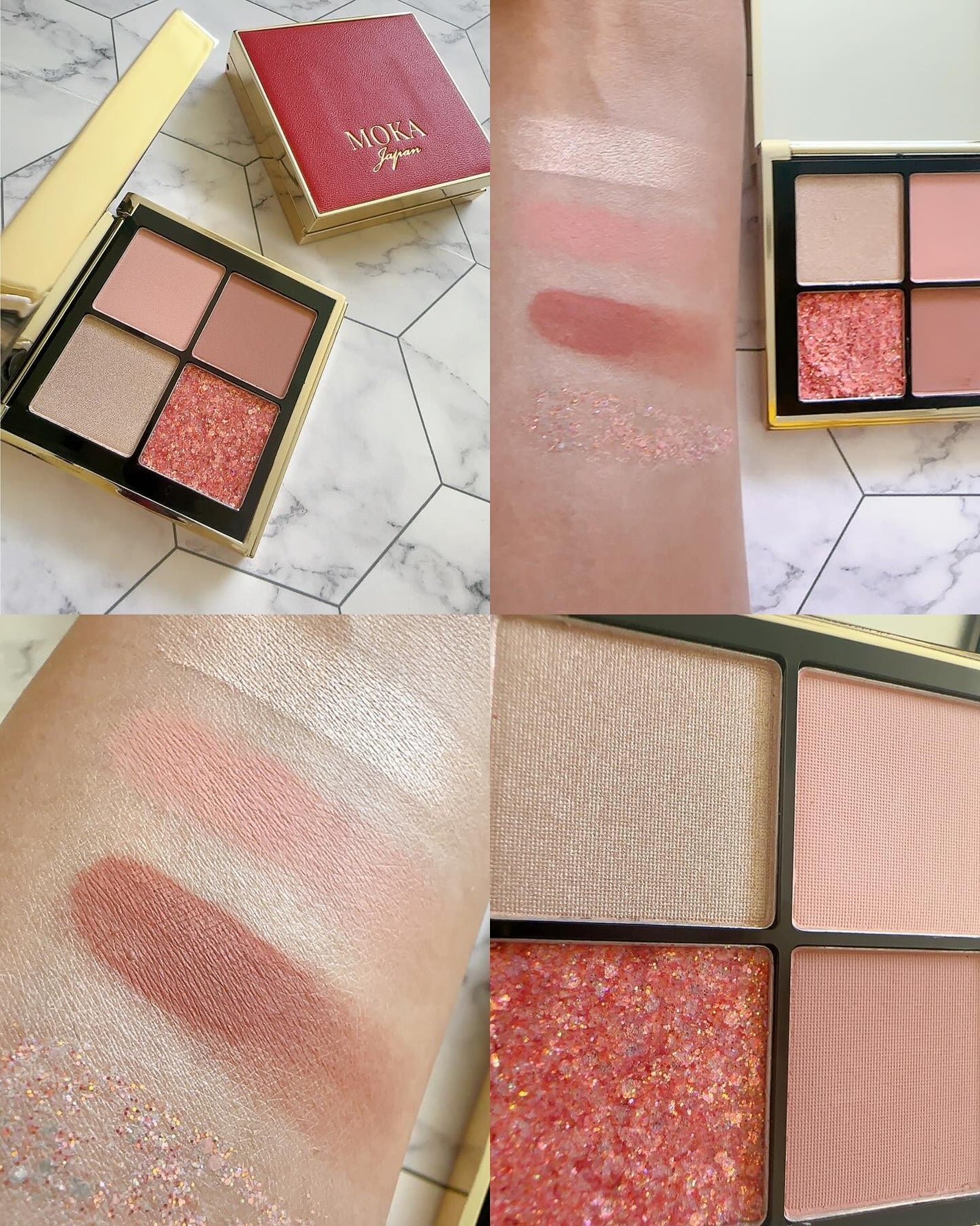 4色アイシャドウパレット/MOKA Japan cosmetics/アイシャドウパレットを使ったクチコミ(5枚目)