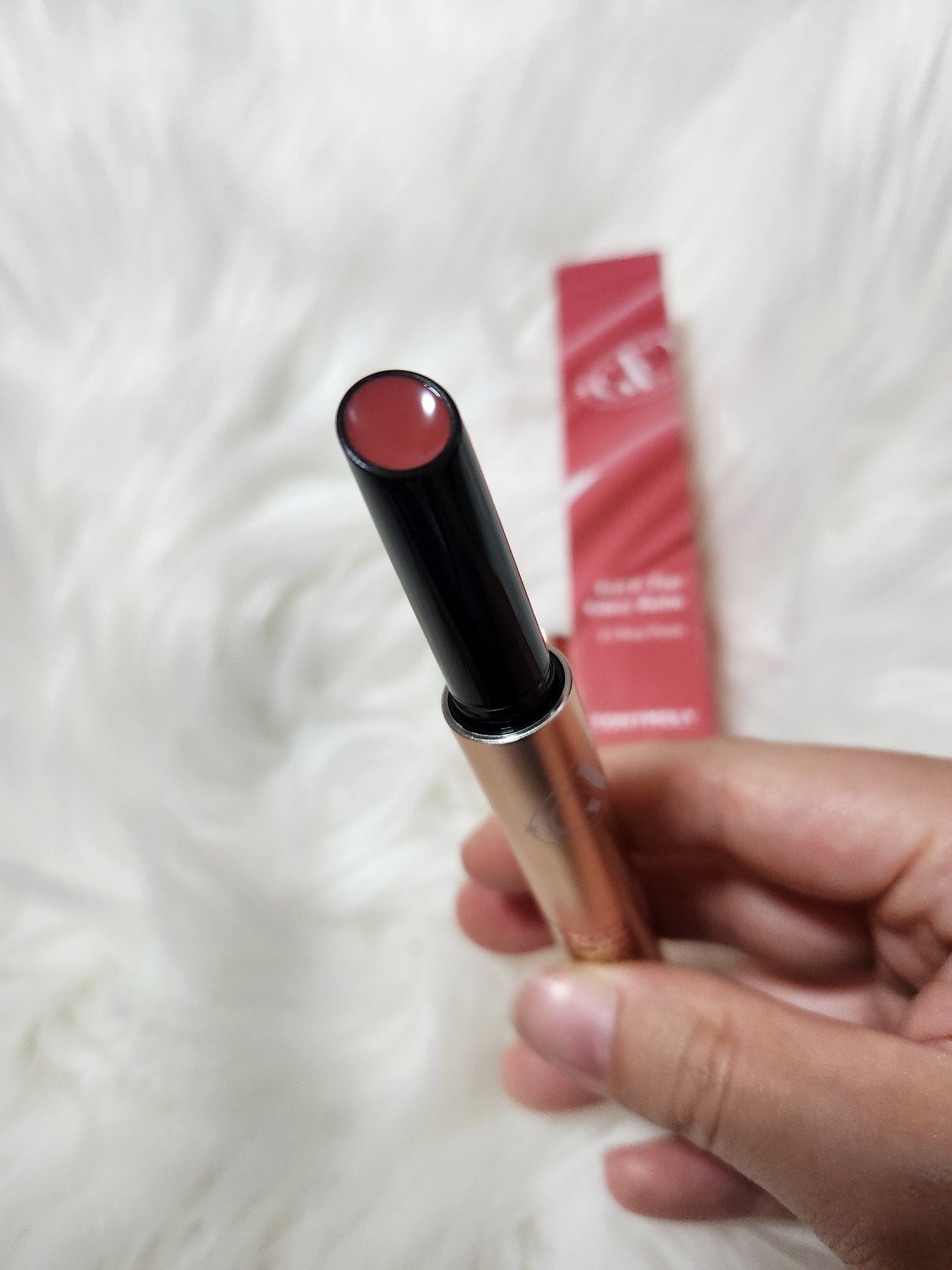 ゲットイットティントグレーズバーム 01 ローズピューレ/TONYMOLY/リップティントを使ったクチコミ（2枚目）