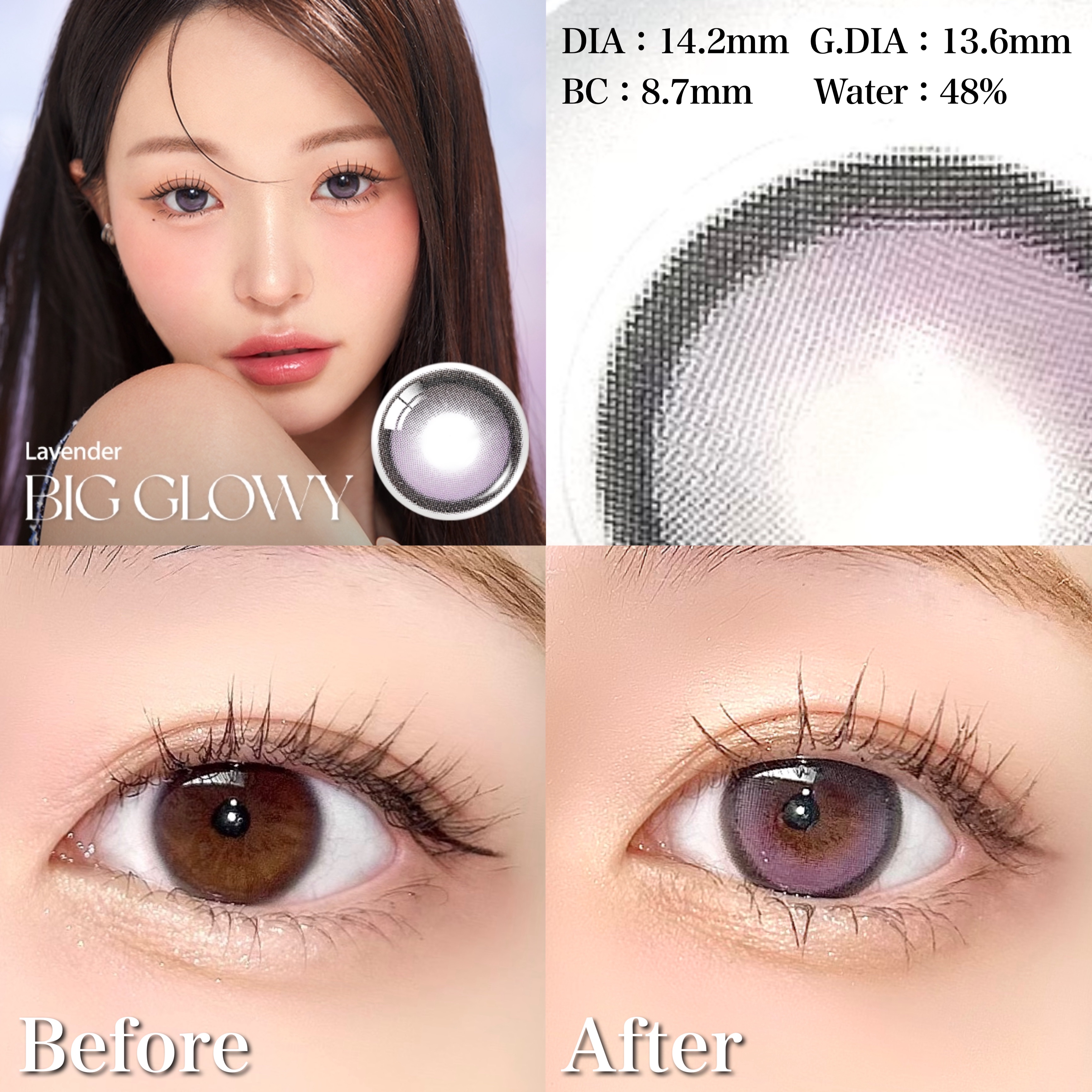 Big Glowy 1day/OLENS/ワンデー（１DAY）カラコンを使ったクチコミ（3枚目）