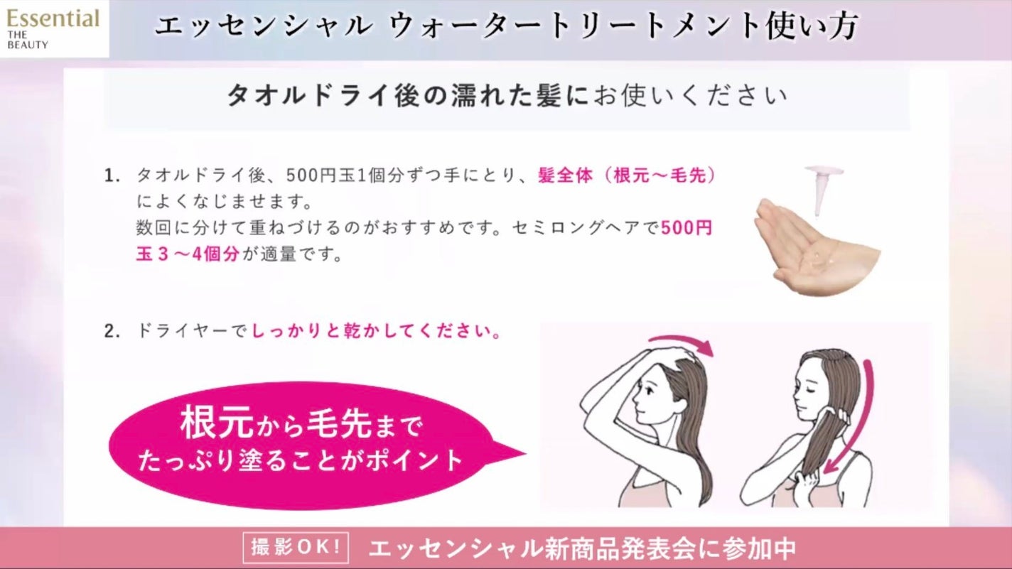 エッセンシャル プレミアム ウォータートリートメント EXスムース/エッセンシャル/アウトバストリートメントを使ったクチコミ(3枚目)