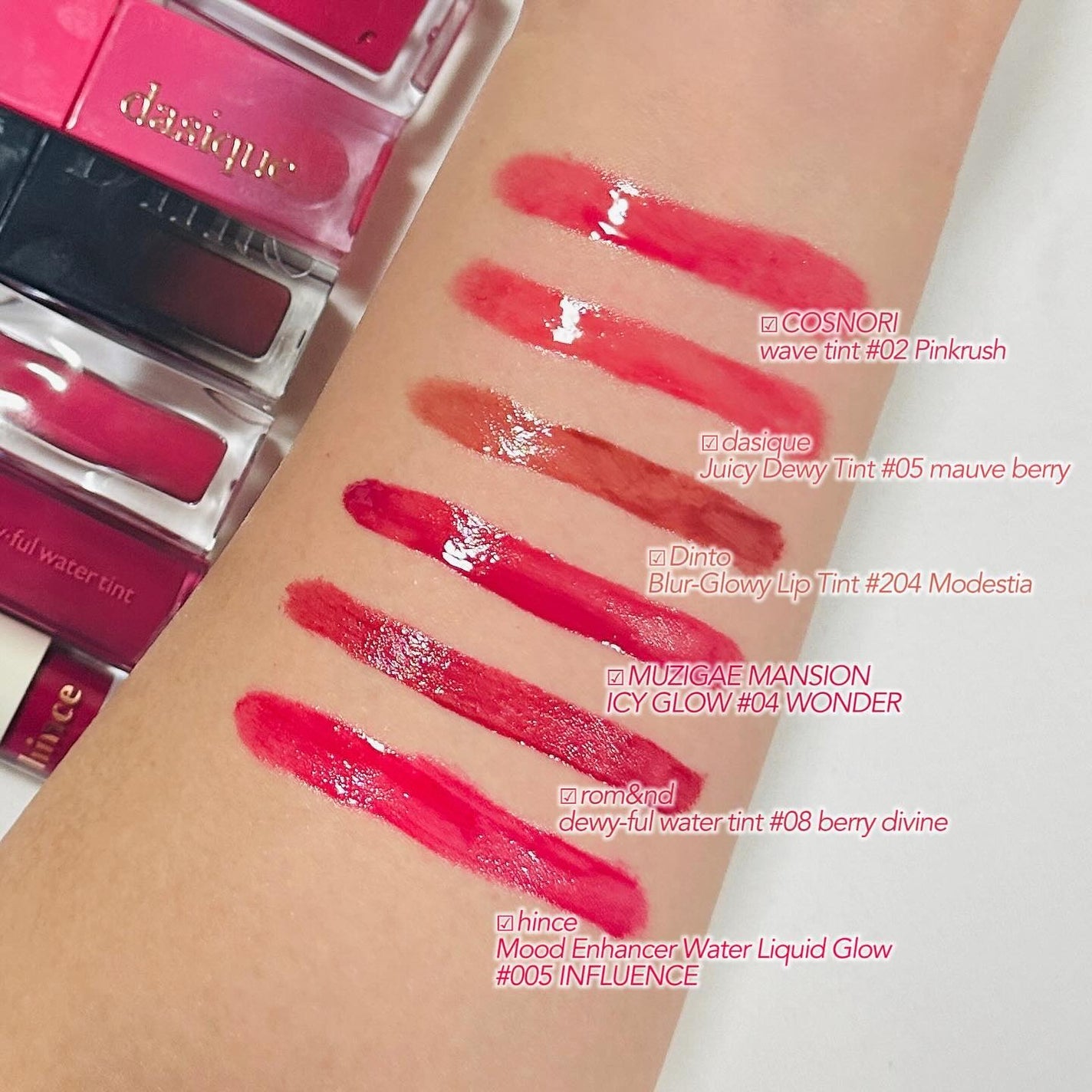 デュイフルウォーターティント/rom&nd/リップティントを使ったクチコミ(2枚目)