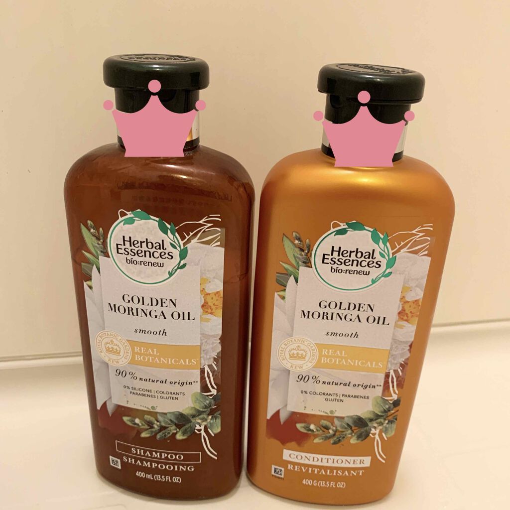 ゴールデンモリンガオイル シャンプー／コンディショナー/ハーバルエッセンス/市販シャンプーを使ったクチコミ（1枚目）