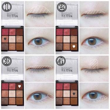 UR GLAM　BLOOMING EYE COLOR PALETTE/U R GLAM/パウダーアイシャドウを使ったクチコミ（2枚目）