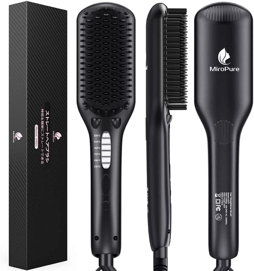 ダブルマイナスイオンストレートブラシアイロン/Miropure/ヒートブラシを使ったクチコミ(1枚目)