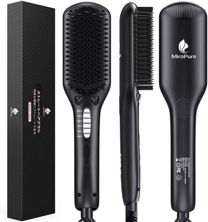 ダブルマイナスイオンストレートブラシアイロン/Miropure/ヒートブラシを使ったクチコミ(1枚目)
