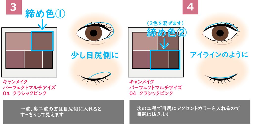 パーフェクトマルチアイズ/キャンメイク/アイシャドウパレットを使ったクチコミ（3枚目）