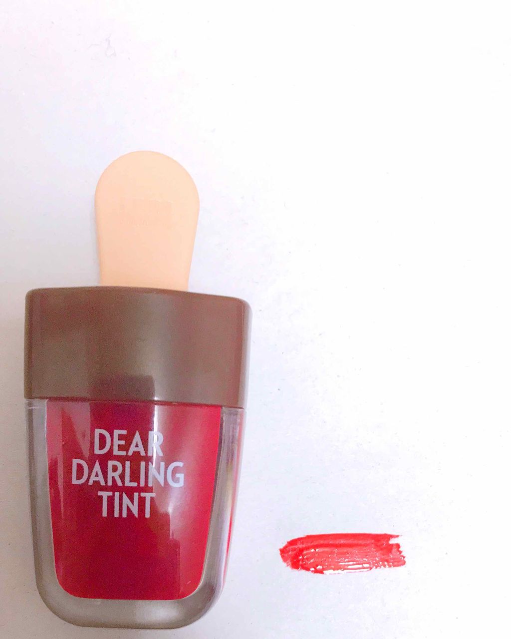 ディアダーリン ウォータージェルティント （アイスティント）/ETUDE/口紅を使ったクチコミ（2枚目）