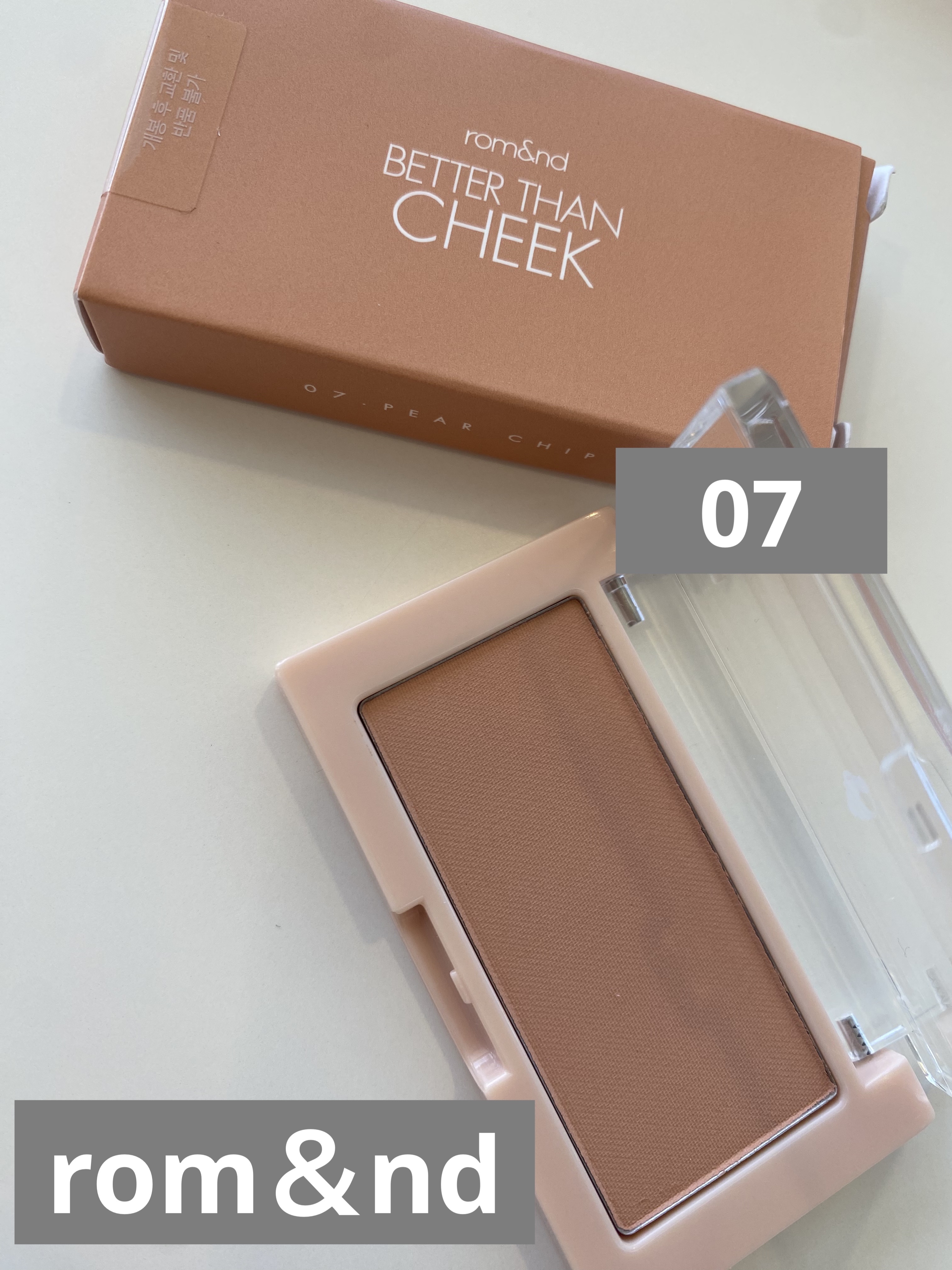 ベターザンチーク #07 ペアーチップ/rom&nd/パウダーチークを使ったクチコミ（1枚目）