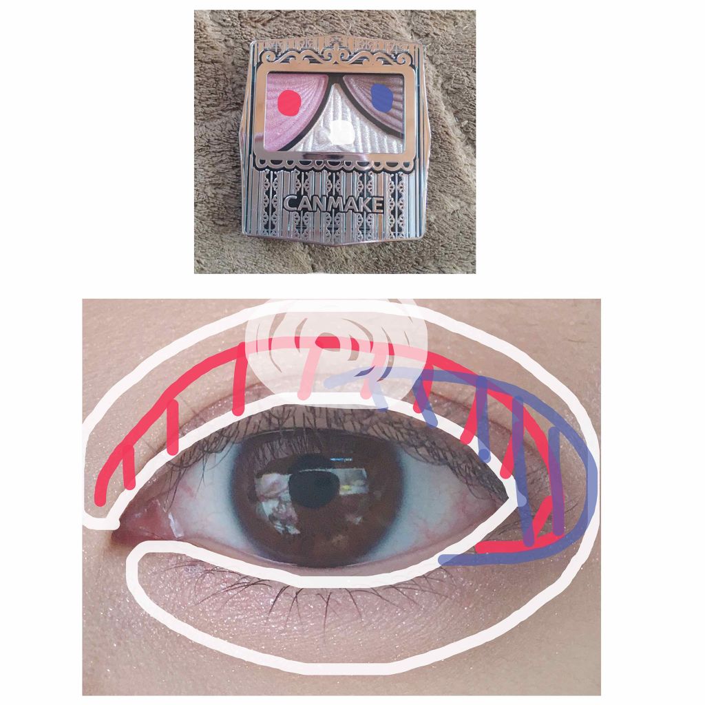 ジューシーピュアアイズ/キャンメイク/アイシャドウパレットを使ったクチコミ（2枚目）