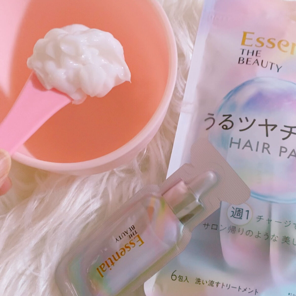 ザビューティ うるツヤチャージヘアパック/エッセンシャル/ヘアマスク・ヘアパックを使ったクチコミ（3枚目）